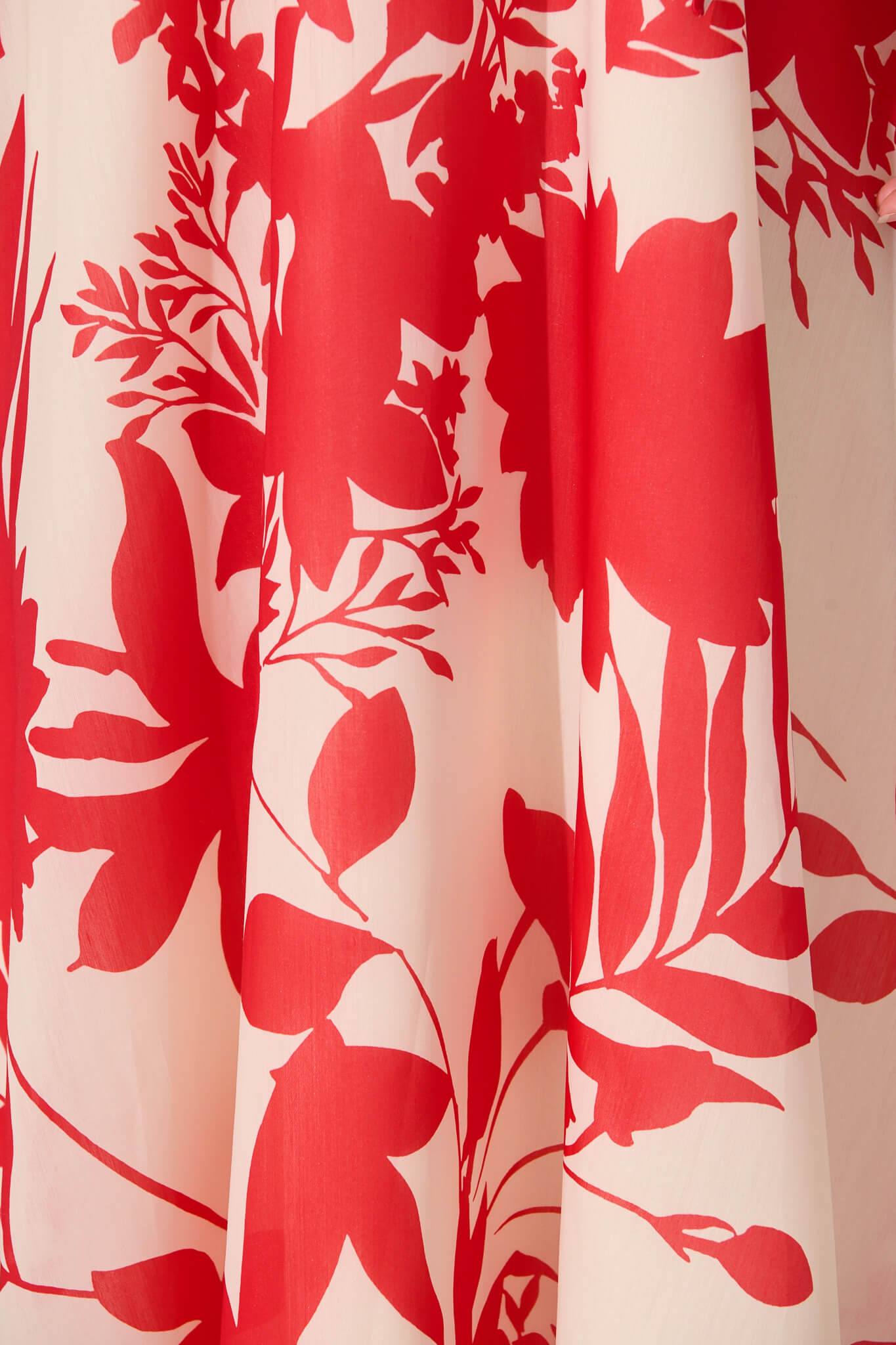 Medora Maxi Dress In Champagne With Red Floral