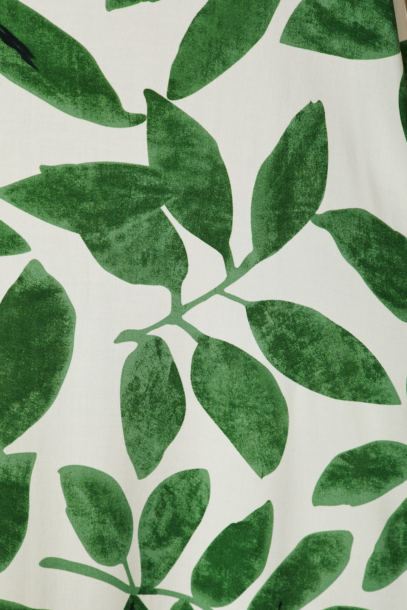 No Scrubs Maxi Dress In Cream With Green Leaf Print