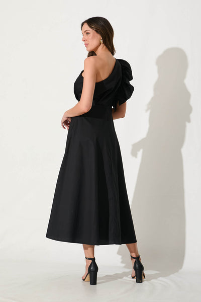 Irisa Maxi Dress in Black Cotton