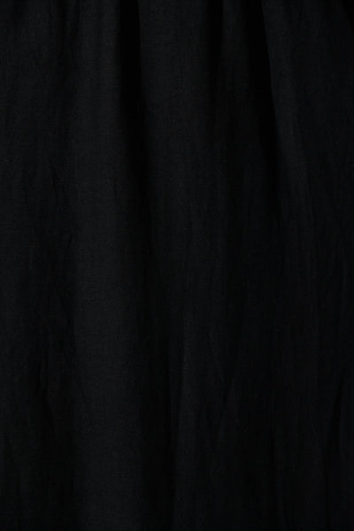 Quinley Maxi Sundress in Black Linen Blend