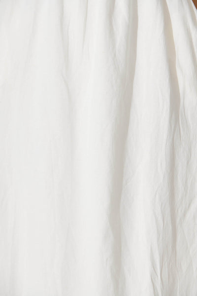 Quinley Maxi Sundress in White Linen Blend