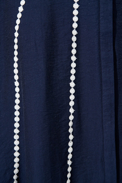 Adore Maxi Shirt Dress in Navy