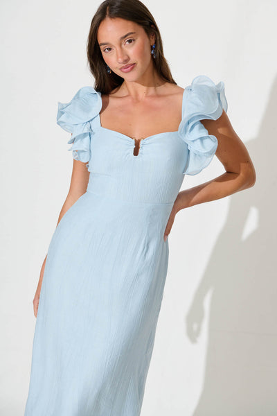 Mystic Maxi Dress In Pale Blue