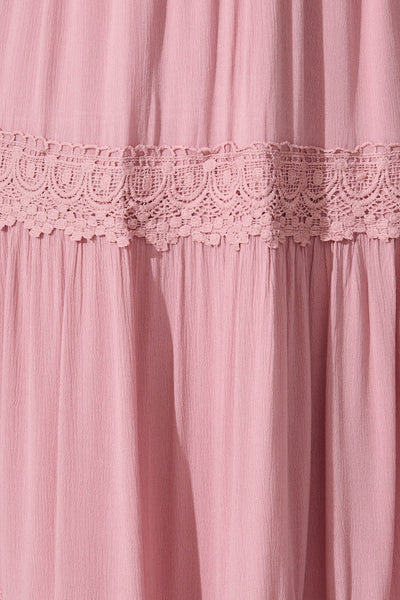 Mona Maxi Dress In Rose Pink