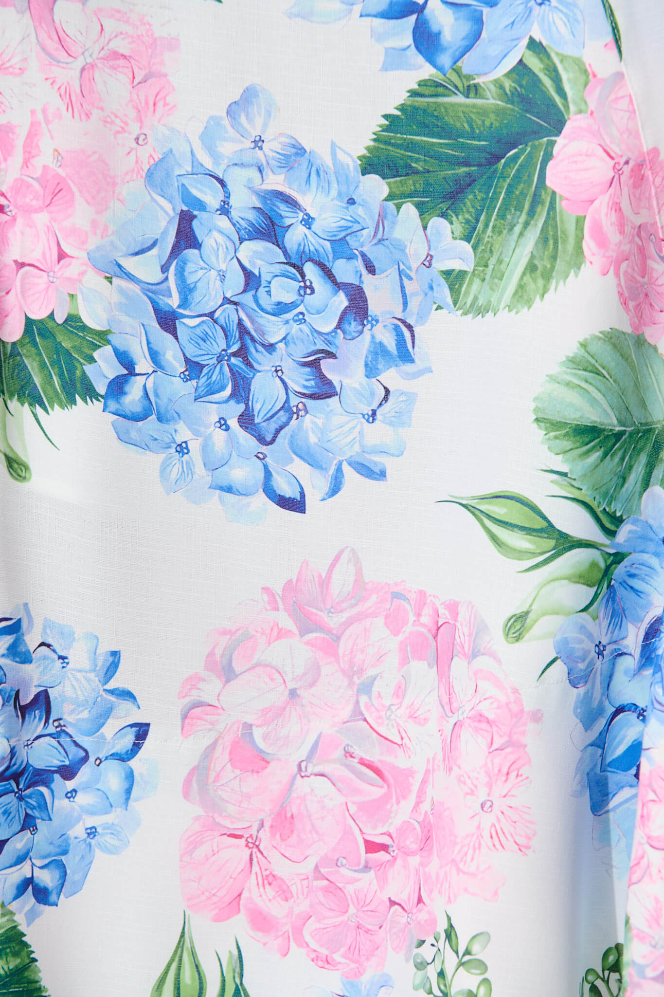 Marella Maxi Shirt Dress In Blue and Pink Floral Linen Blend