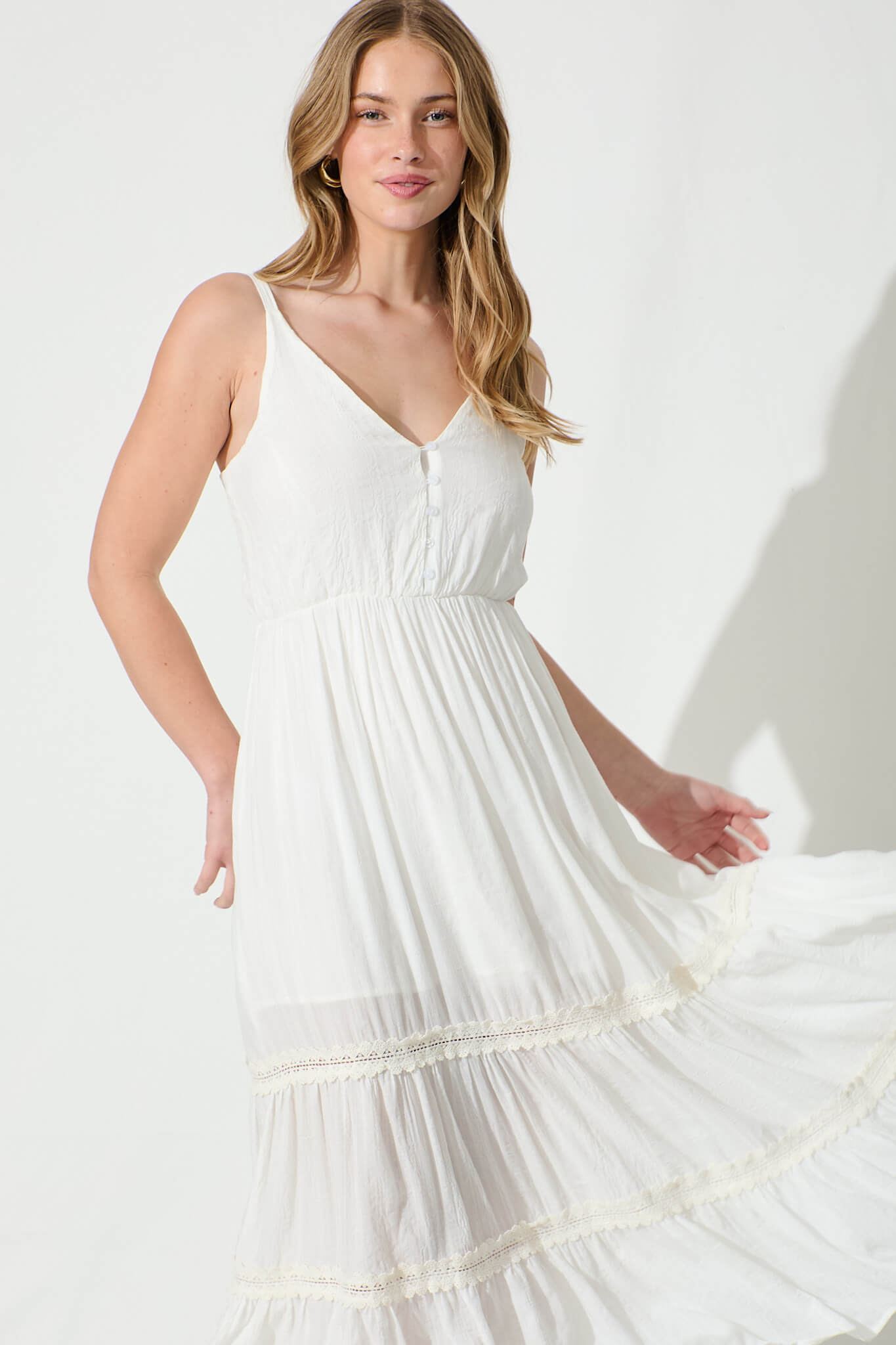 Romilly Maxi Sundress in White