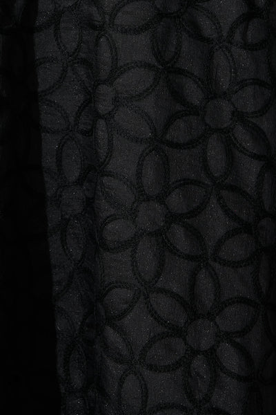 Countess Maxi Dress In Black Embroidered Organza