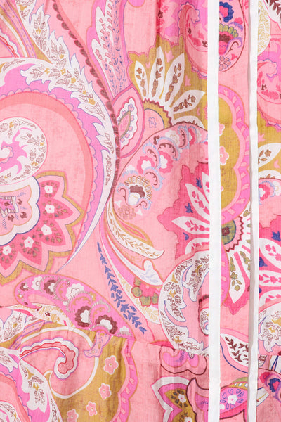 Dion Maxi Shirt Dress In Multi Pink Print