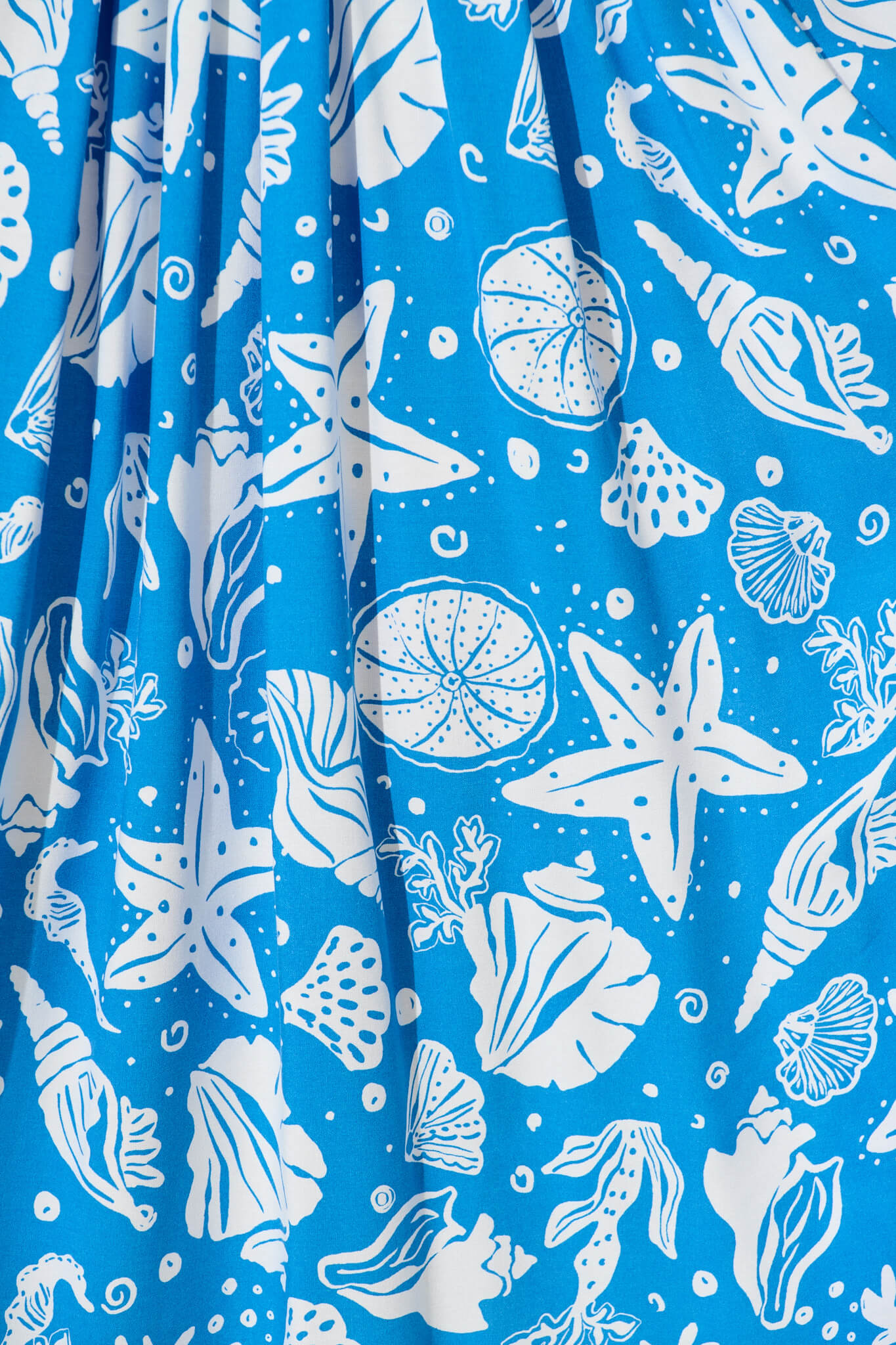 Break Free Maxi Dress In Blue and White Shell Print