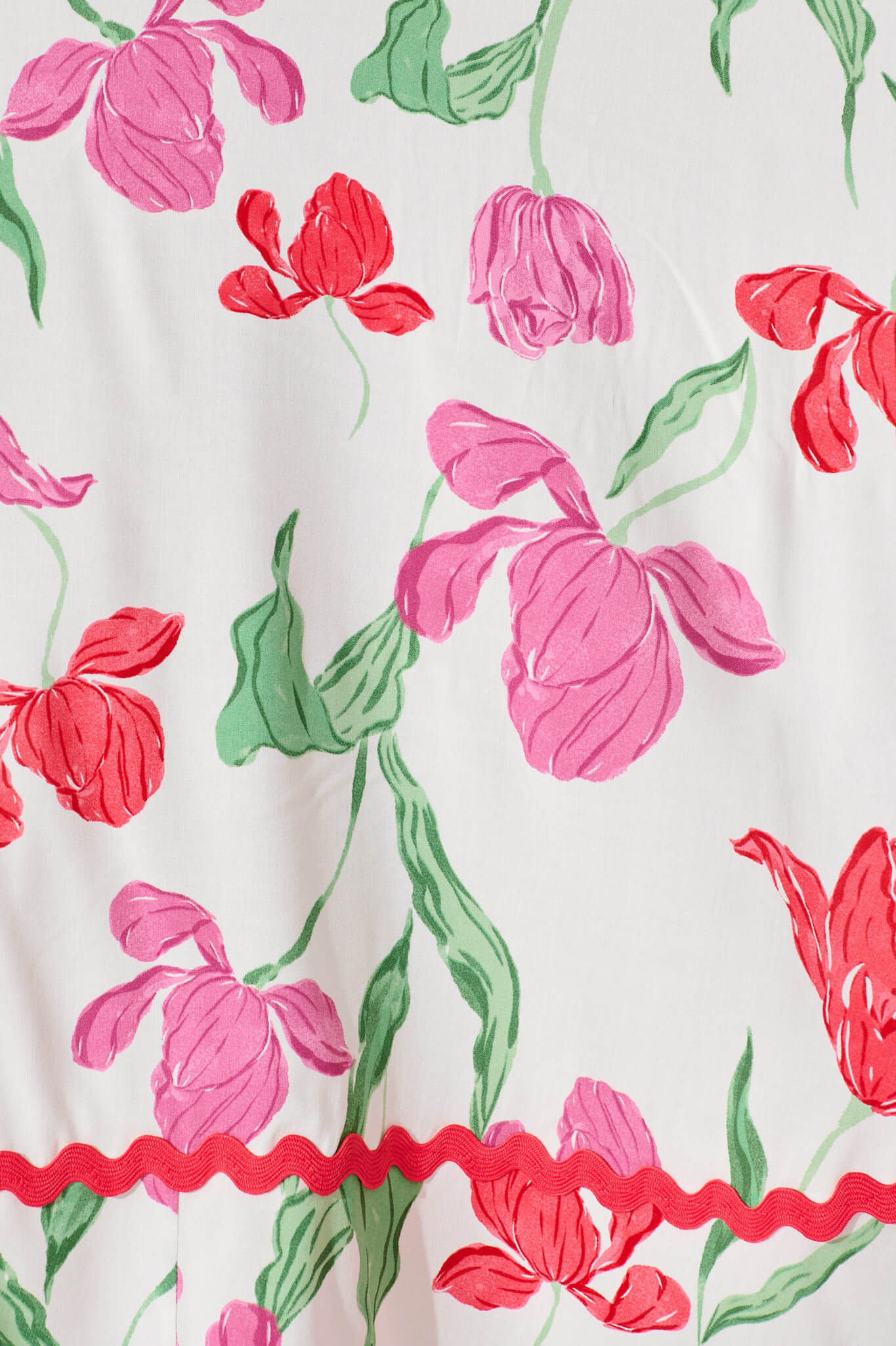 Somerset Maxi Dress in White with Red and Purple Flower