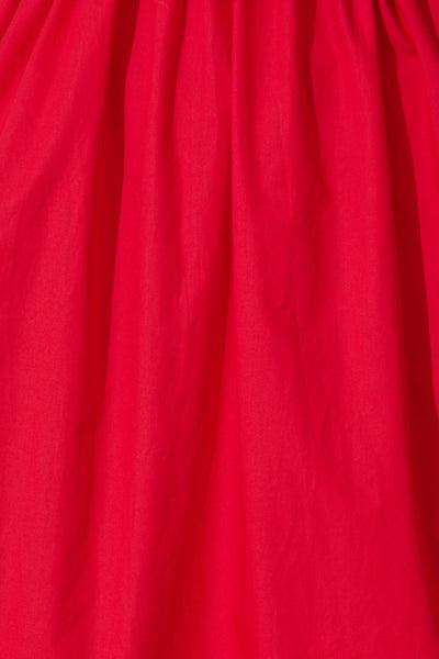 Santos Maxi Sundress in Red Cotton