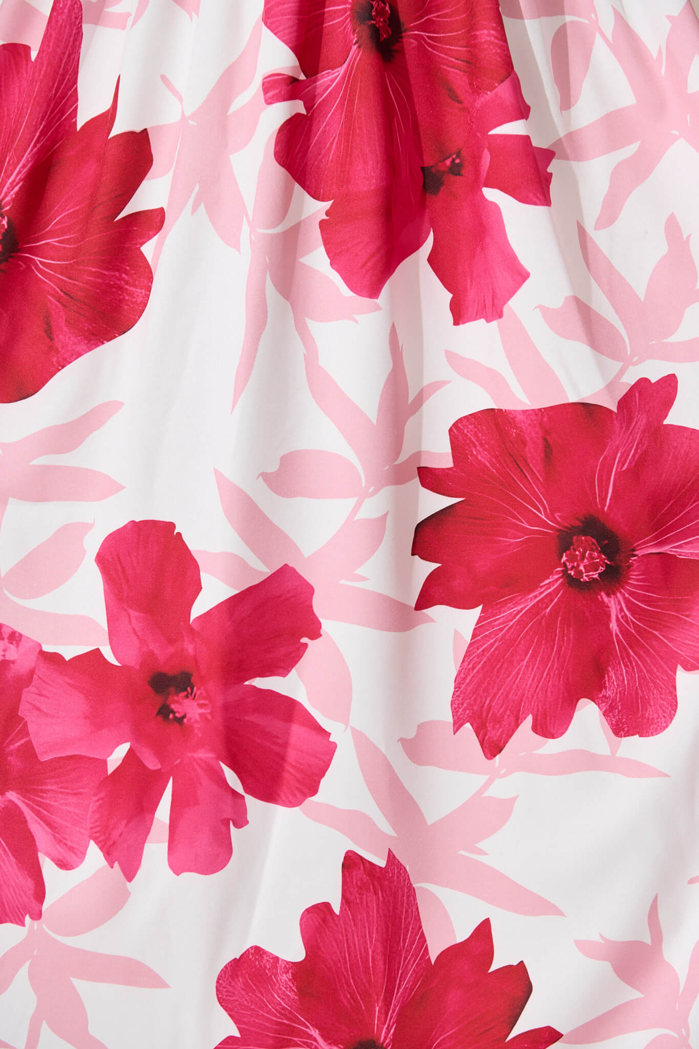 Mel Maxi Dress in White With Pink Flower Print