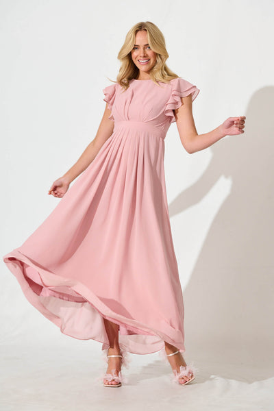 Marvellous Maxi Dress In Blush