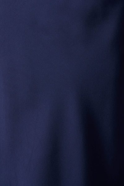 Sarita Maxi Off Shoulder Dress in Navy Satin
