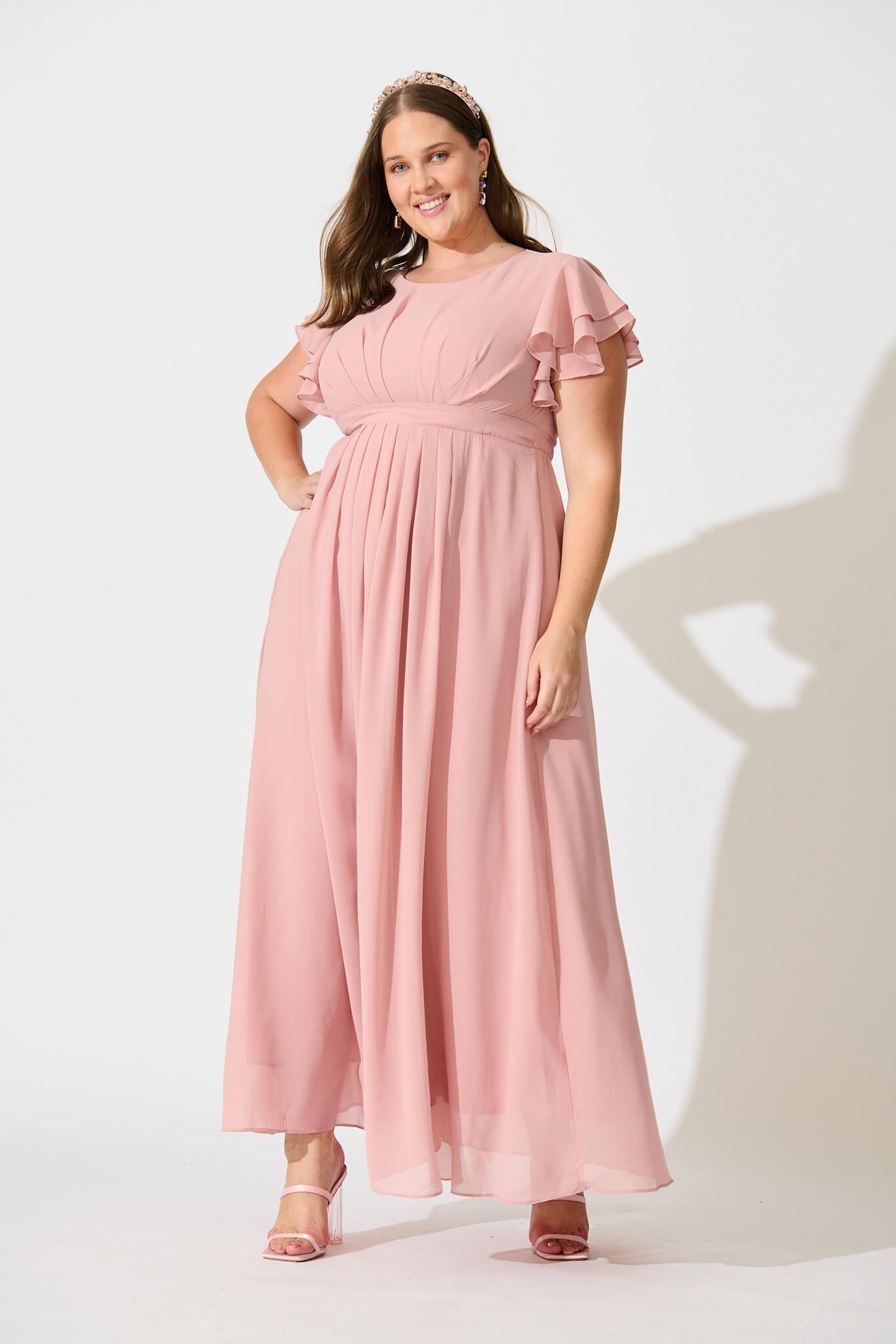 Marvellous Maxi Dress In Blush