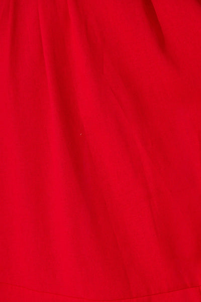 Wintour Maxi Dress In Red Linen Blend