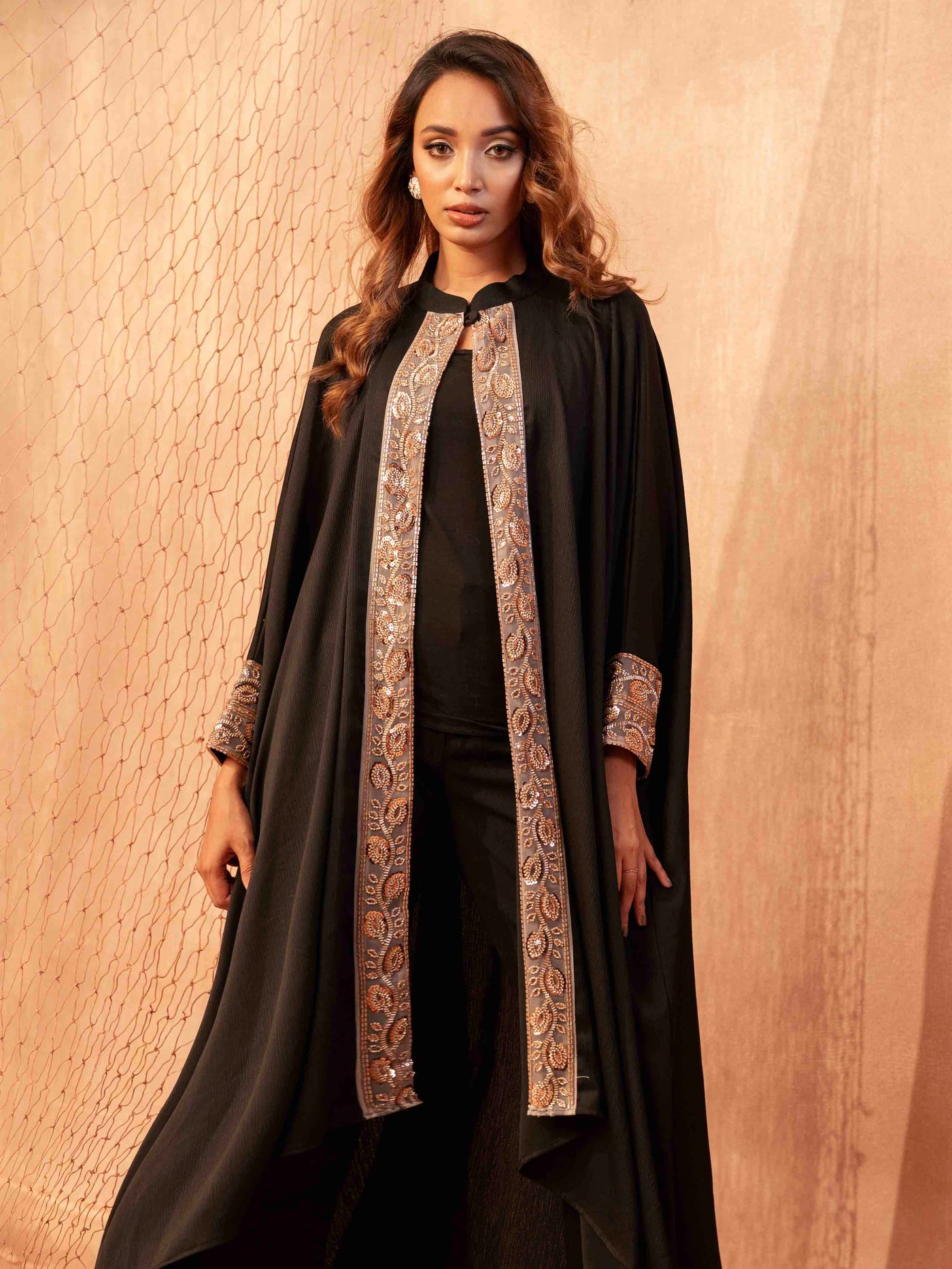 Onyx black female cover up dress