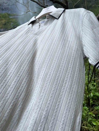 Titanium Grey Texture Premium Polo