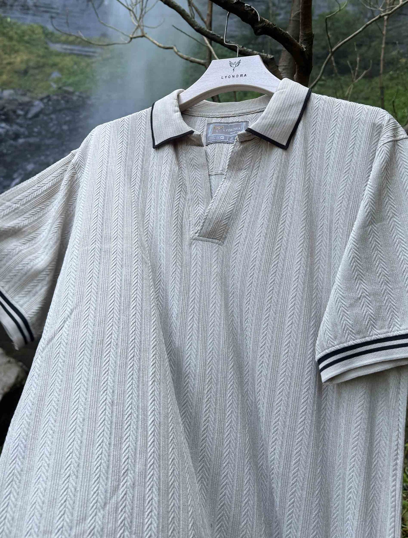 Titanium Grey Texture Premium Polo