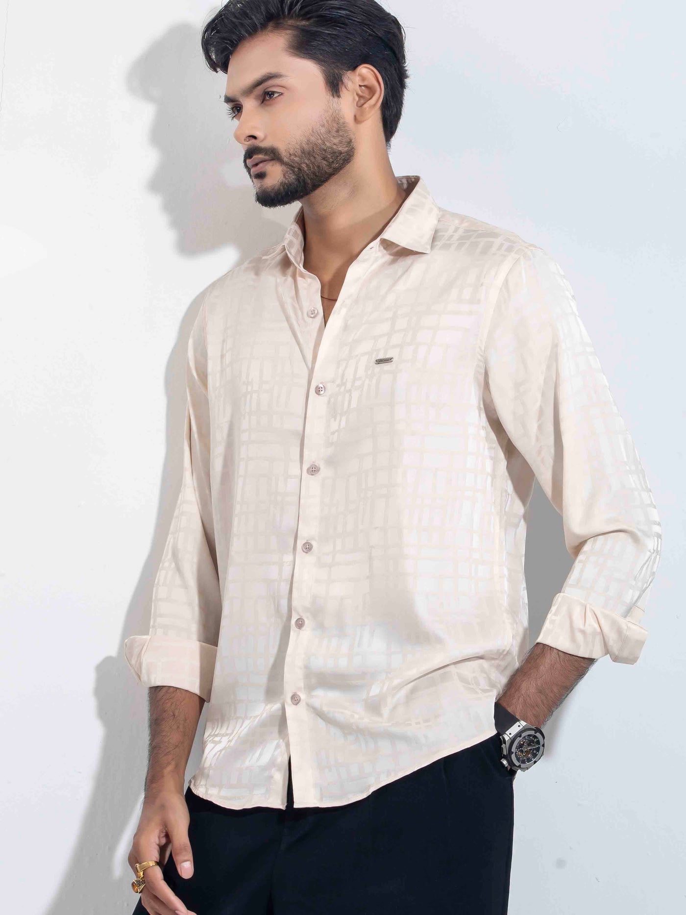 Rose Gold Box Printed Premium Full Sleeve Shirt