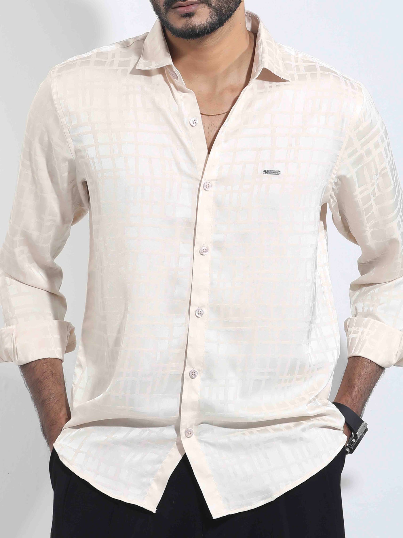 Rose Gold Box Printed Premium Full Sleeve Shirt