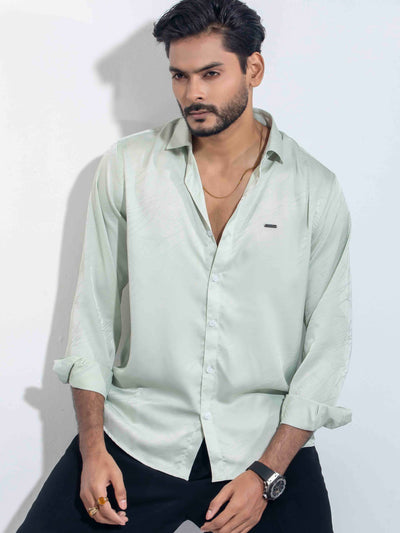 Pastel green Printed Premium Full Sleeve Shirt