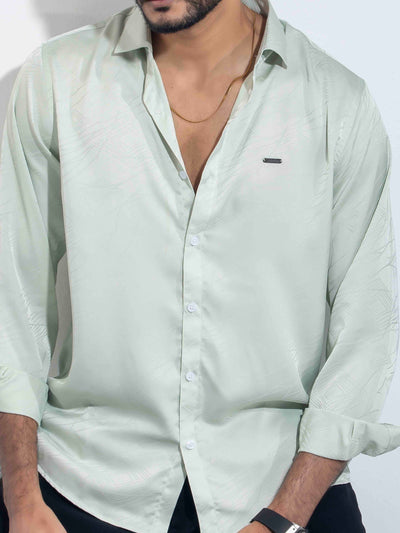 Pastel green Printed Premium Full Sleeve Shirt