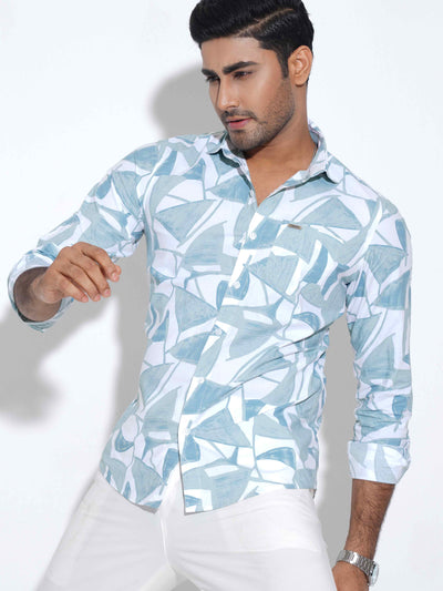 Paste White Printed Viscos Premium Full sleeve Shirt
