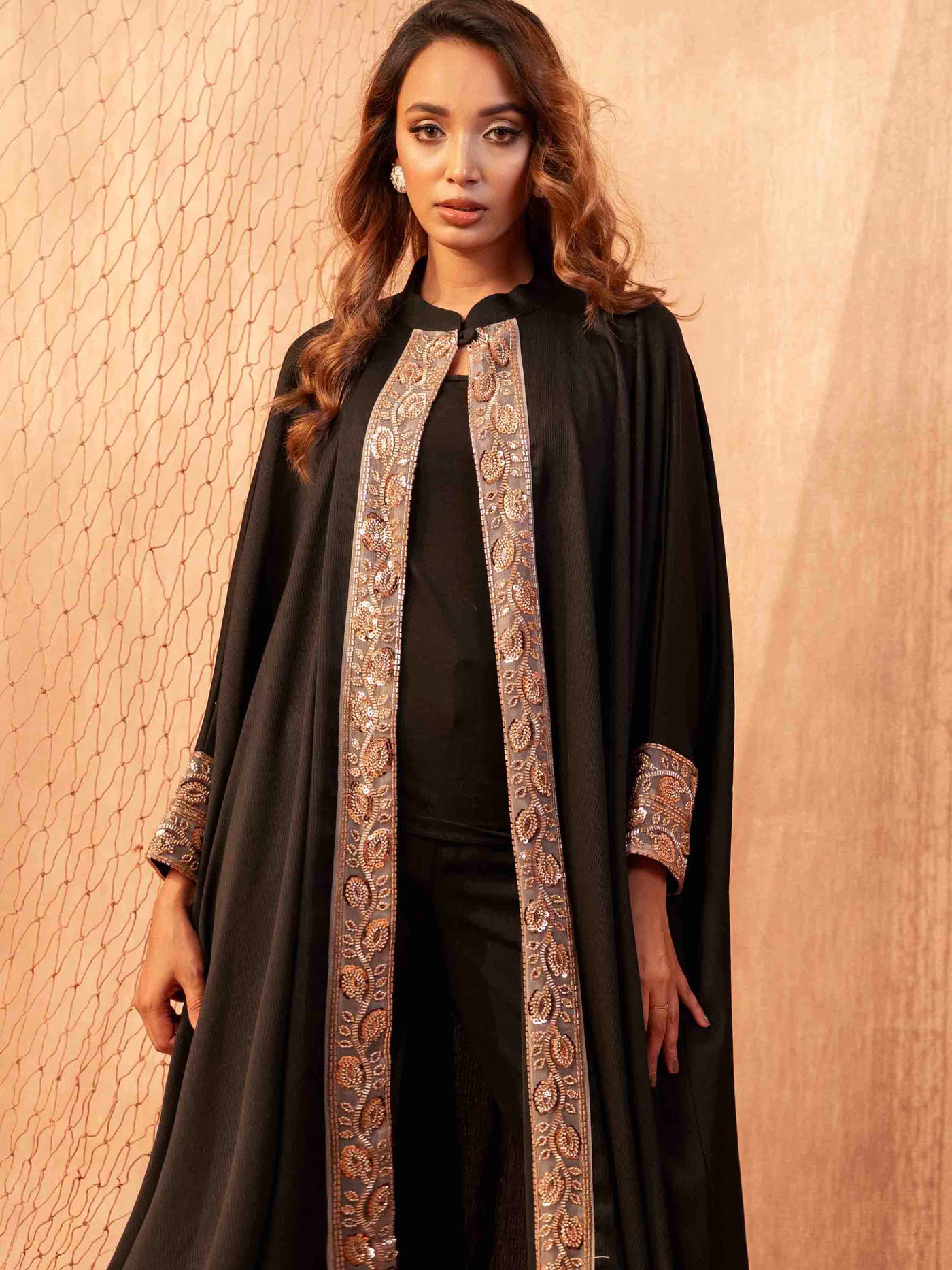 Onyx black female cover up dress